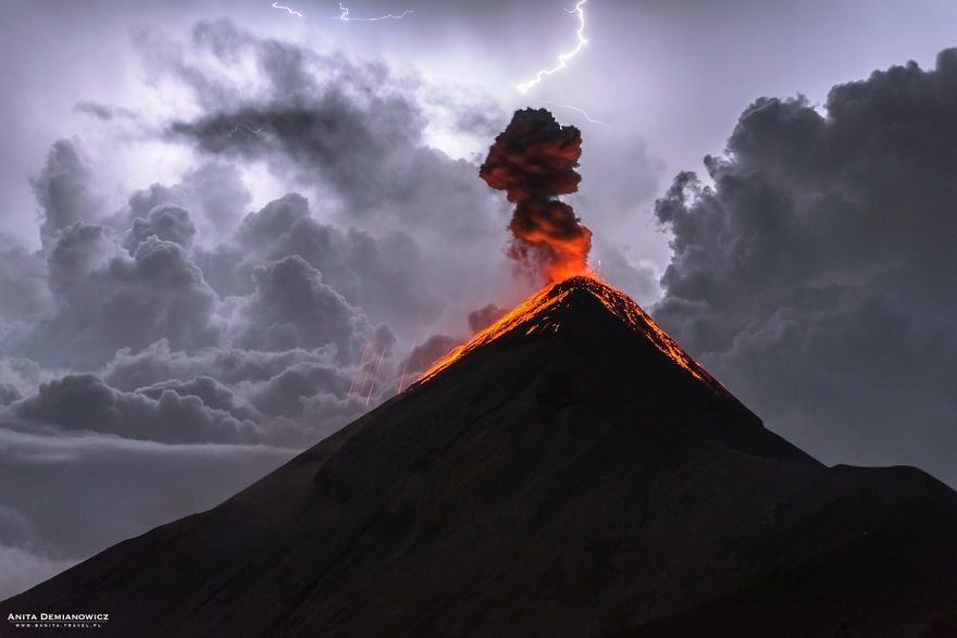 Fuego volcano eruption - Eruption, Fuego, Lava, Eruption, Fuego Volcano