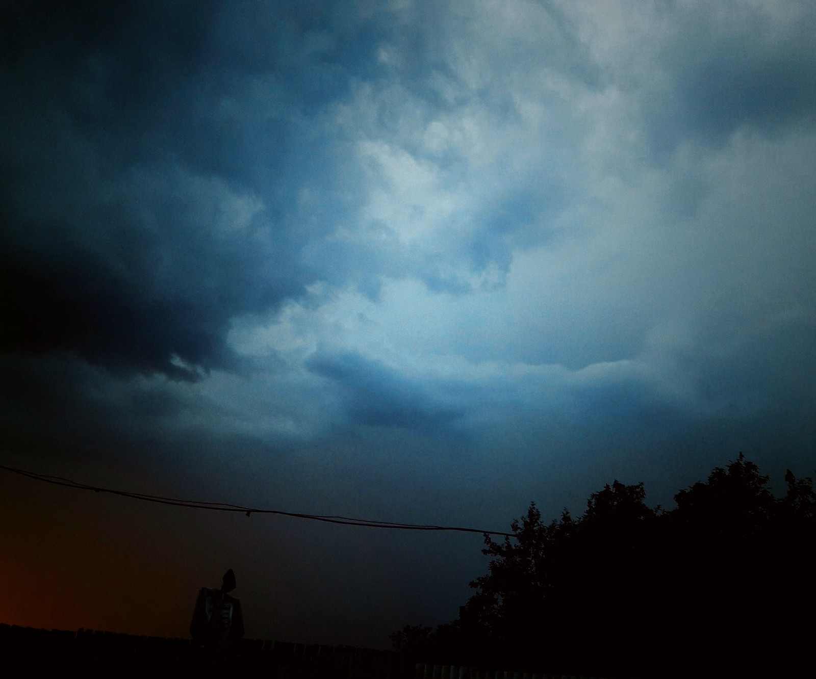 Miscellaneous sky 17th - My, Sky, Sunset, The photo, Thunderstorm, My, Mobile photography, Summer, Longpost