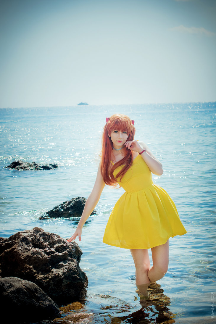 And yet, the yellow dress suits her ... - Anime, Evangelion, Asuka langley, , Cosplay, Longpost