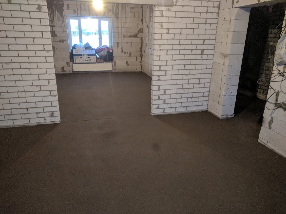 Aerated concrete house (heating, floor screed) - My, Aerated concrete, House made of aerated concrete, Kazan, Building, Home construction, Heating, Longpost