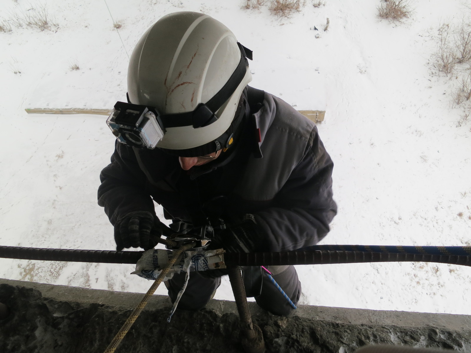 Weaning the caver from harmful SRT - My, Industrial alpinism, Mountaineering, Bridge, Speleology, Longpost, Omsk