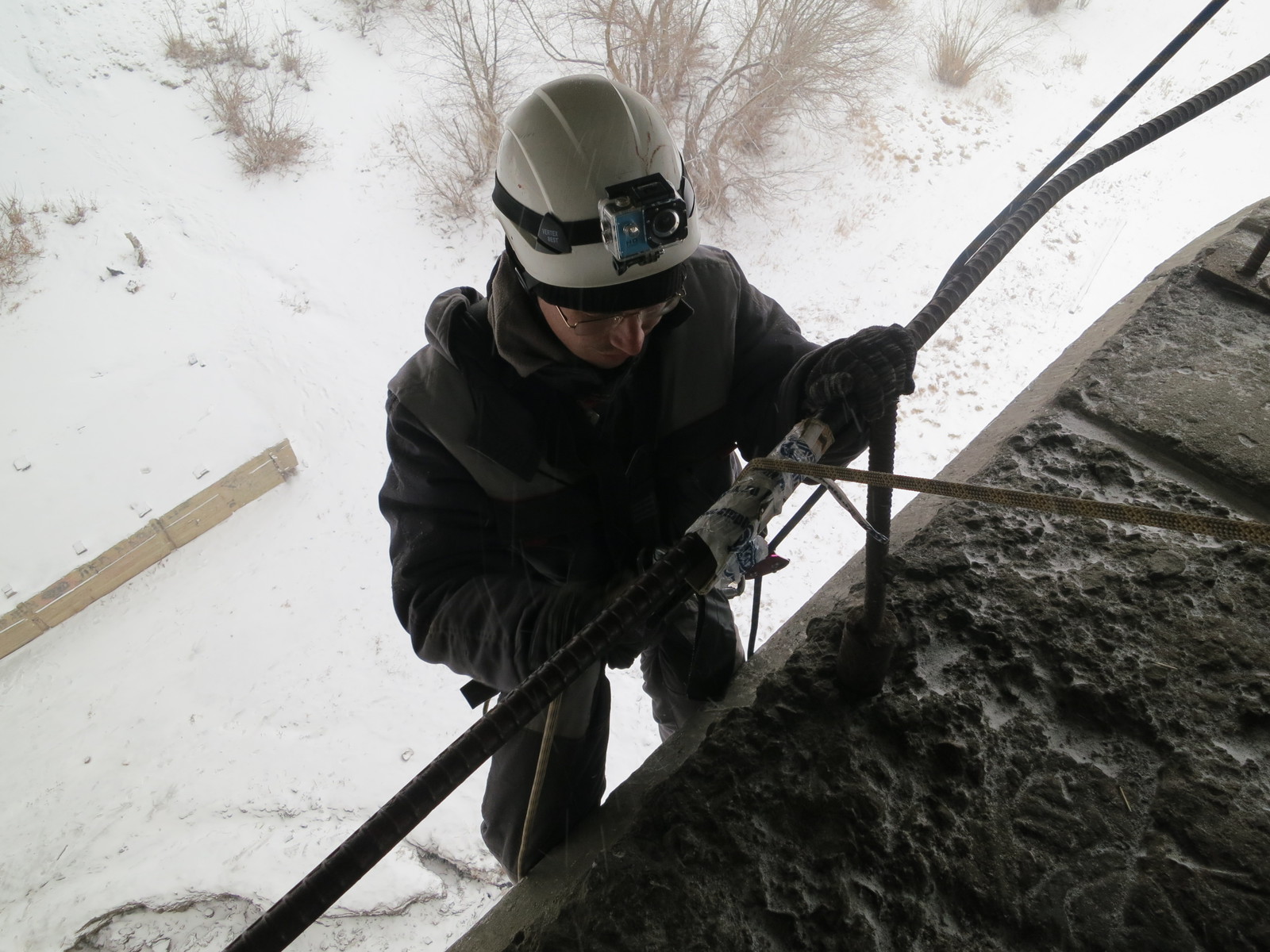 Weaning the caver from harmful SRT - My, Industrial alpinism, Mountaineering, Bridge, Speleology, Longpost, Omsk