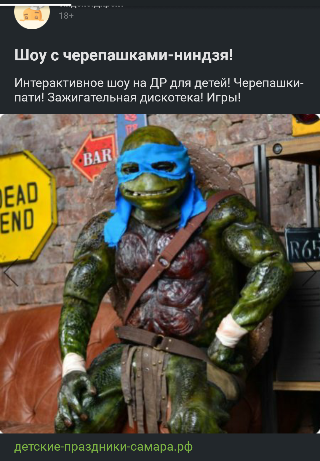 Splinter, we screwed everything up... - My, Teenage Mutant Ninja Turtles, Children's holiday, Bar