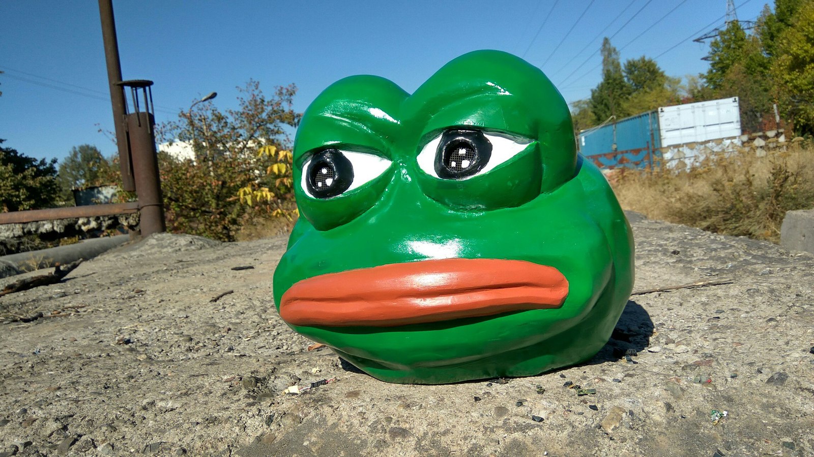 Pepe the frog mask - My, Pepakura, Papercraft, Handmade, , Mask