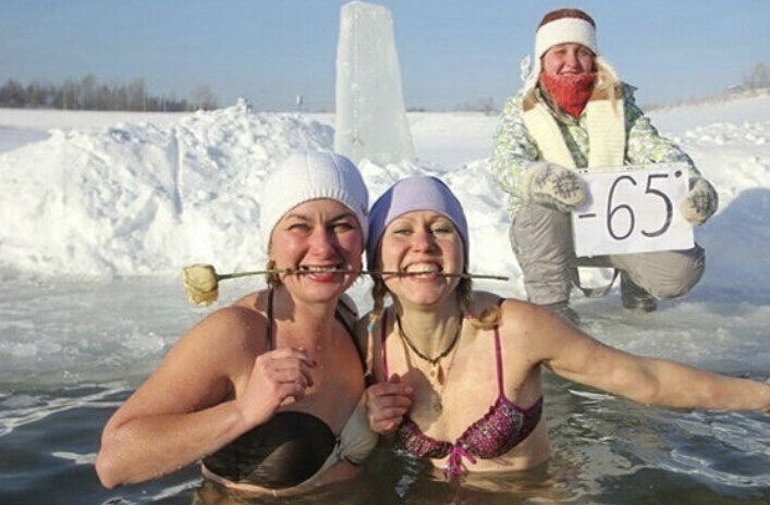 Frosts down to -65 degrees came in Yakutia - Hardening, , Yakutia, freezing, Ice hole