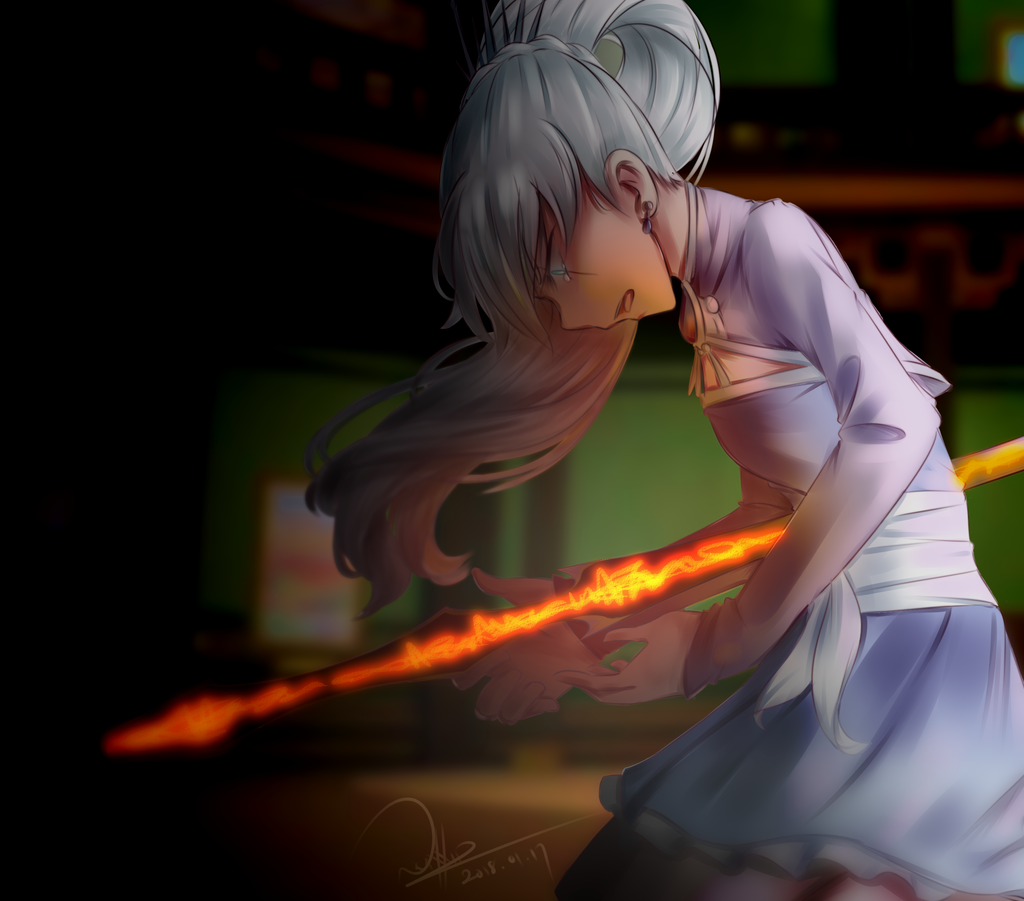 Копье в печень - RWBY, Weiss Schnee, Anime Art, Сериалы, Аниме, Не аниме, Арт