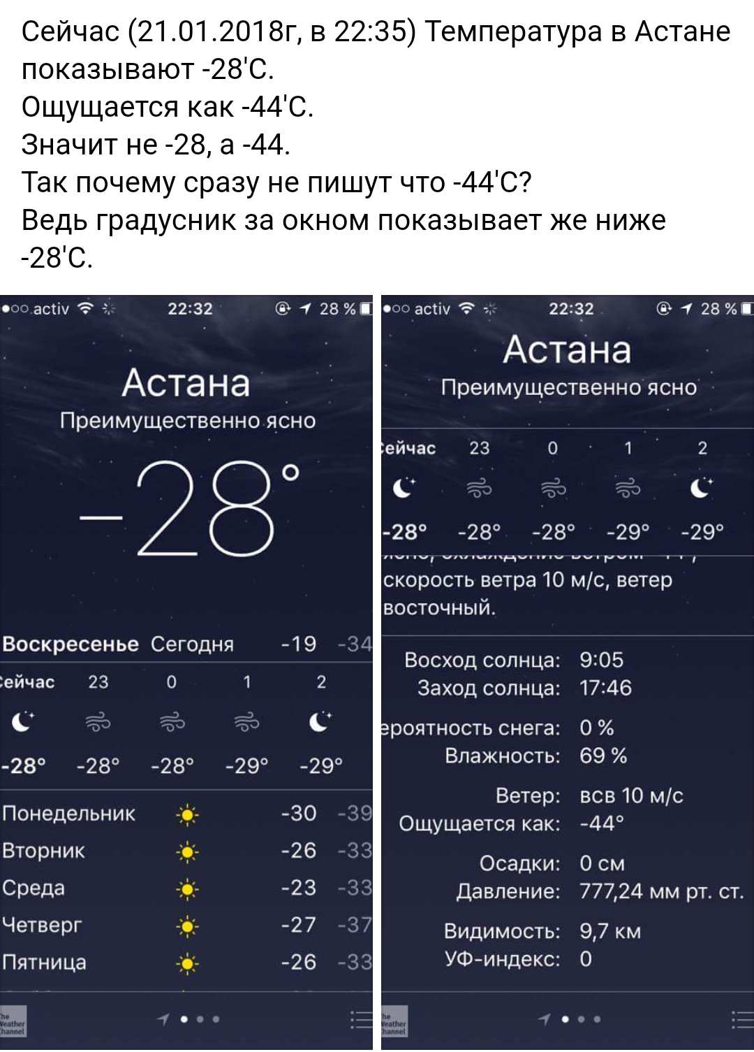 When the physics course was as long ago as a thermometer outside the window - freezing, Temperature, Physics, Kazakhstan, School