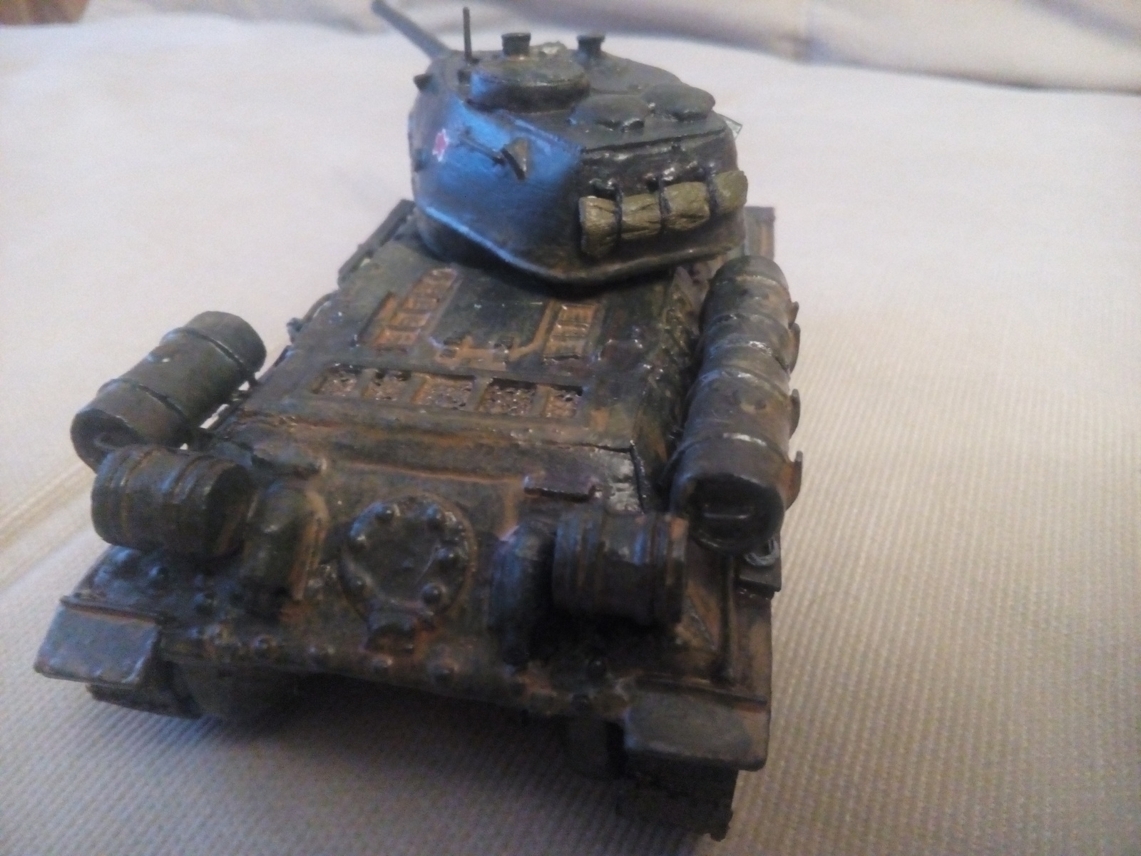 Model of the T-34-85 tank from cardboard 1:48 - My, t-34-85, Models, Longpost, Cardboard model, Cardboard models