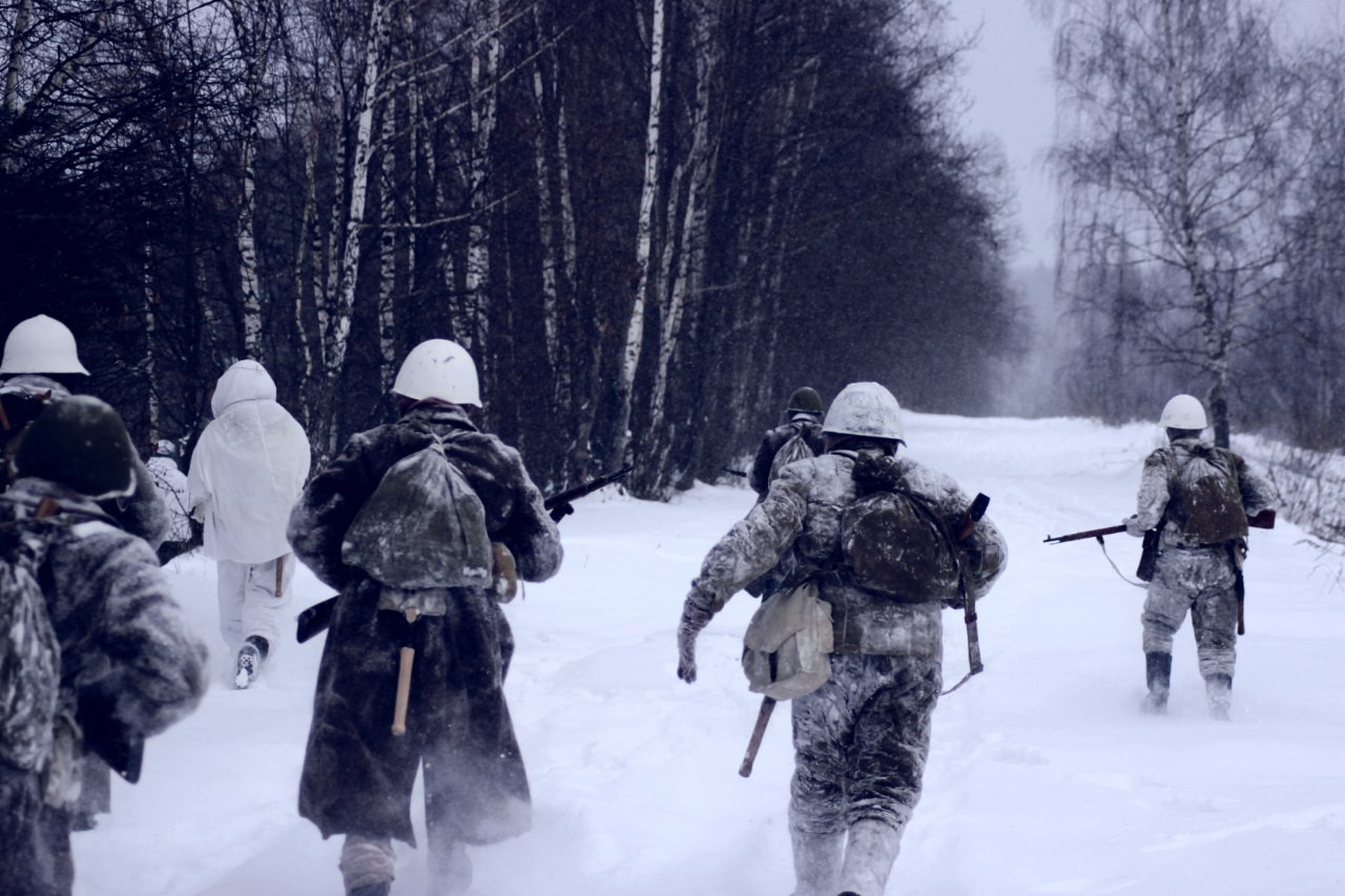 Near the village of Yakshino, on the ashes of the village of Brykino that burned down during the Second World War, a military-historical reconstruction took place. - My, Story, Historical reconstruction, Longpost