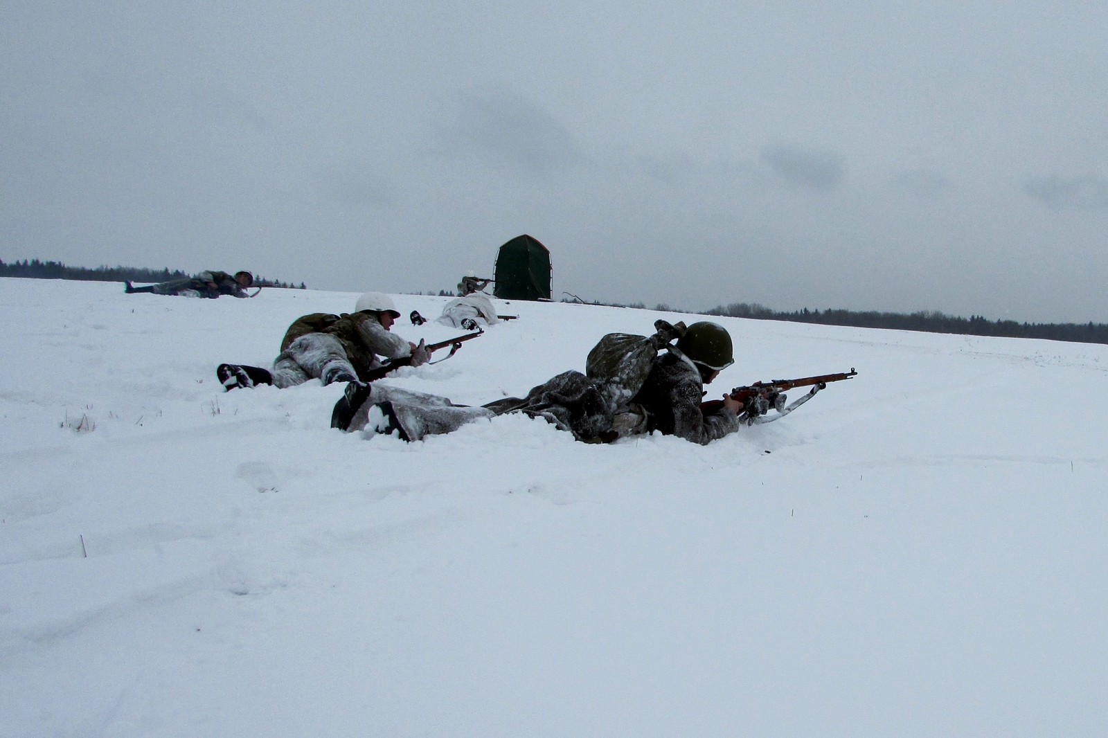 Near the village of Yakshino, on the ashes of the village of Brykino that burned down during the Second World War, a military-historical reconstruction took place. - My, Story, Historical reconstruction, Longpost