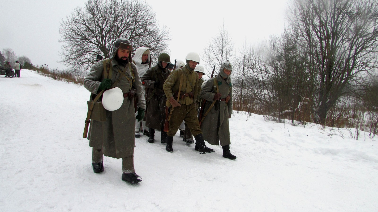 Near the village of Yakshino, on the ashes of the village of Brykino that burned down during the Second World War, a military-historical reconstruction took place. - My, Story, Historical reconstruction, Longpost