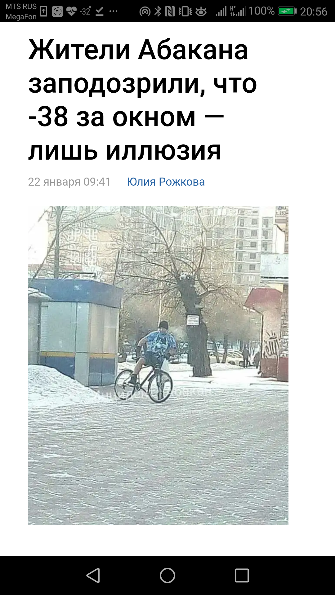 Illusion - My, freezing, Khakassia, A bike