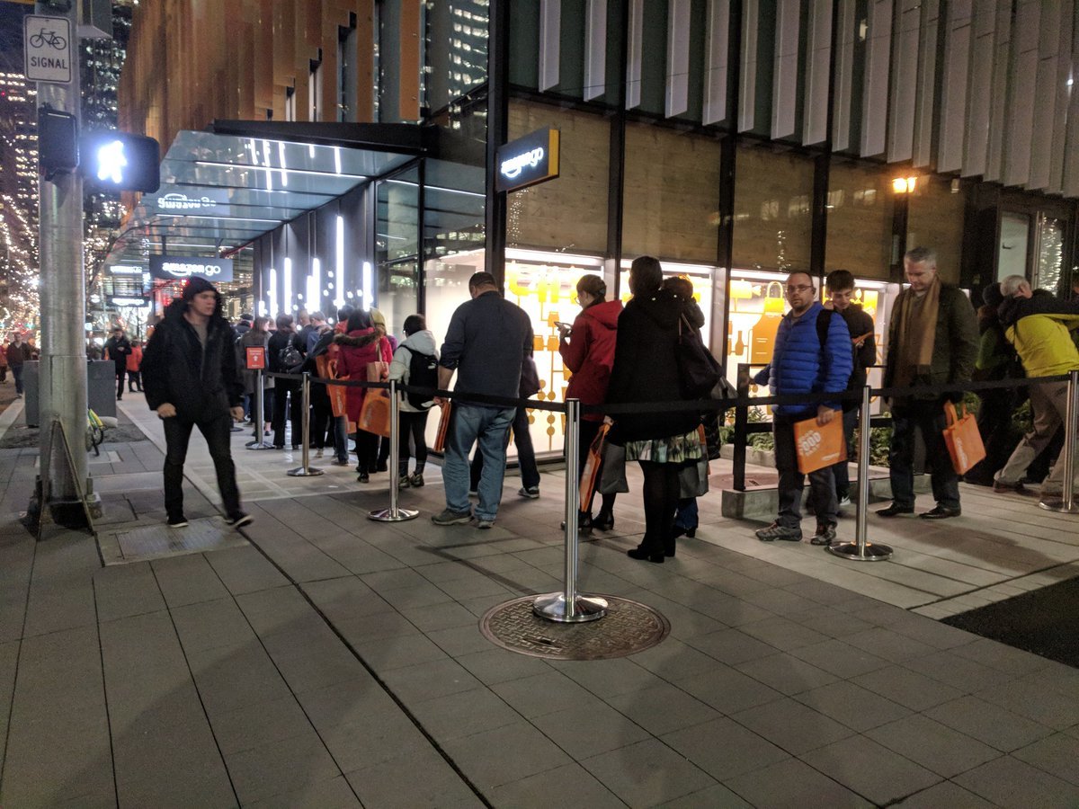 Opening of the first Amazon Go store - Amazon GO, Score, Queue, Longpost