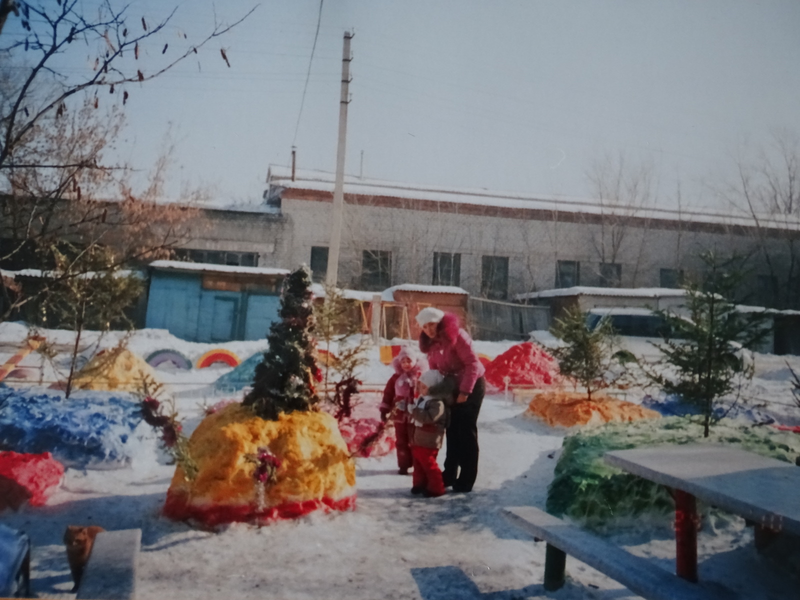 How I landscaped my yard (in winter). Part 3 - My, Дальний Восток, Primorsky Krai, Oktyabrsky District, Pokrovka, Courtyard, Beautification, Winter, , Longpost