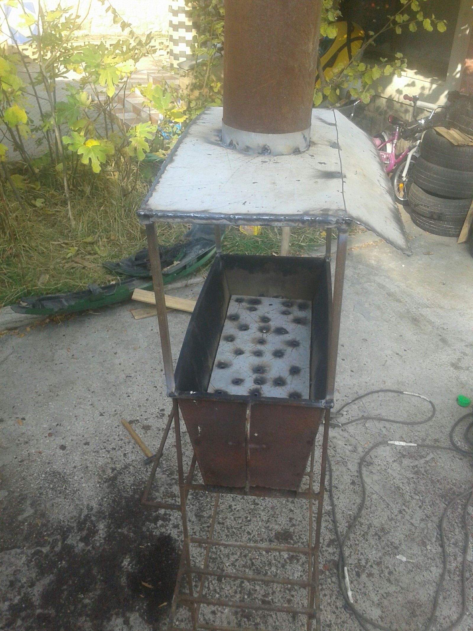 Brazier. - My, My, Longpost, Shashlik, Brazier, Smoking, Food