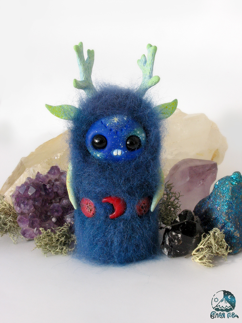 Guardians of the Forest - My, Needlework without process, Dry felting, Polymer clay, Minerals, Longpost