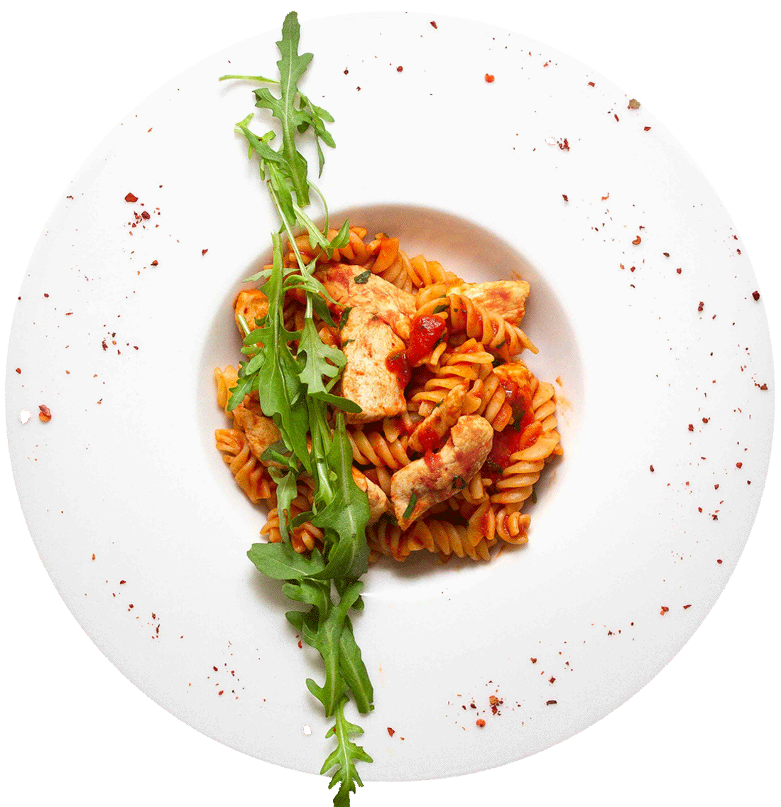 Pasta with chicken and tomato sauce (winter version) - My, Food, Recipe, Peekaboo, Yummy, Meat, Sauce, Cooking, Yummy