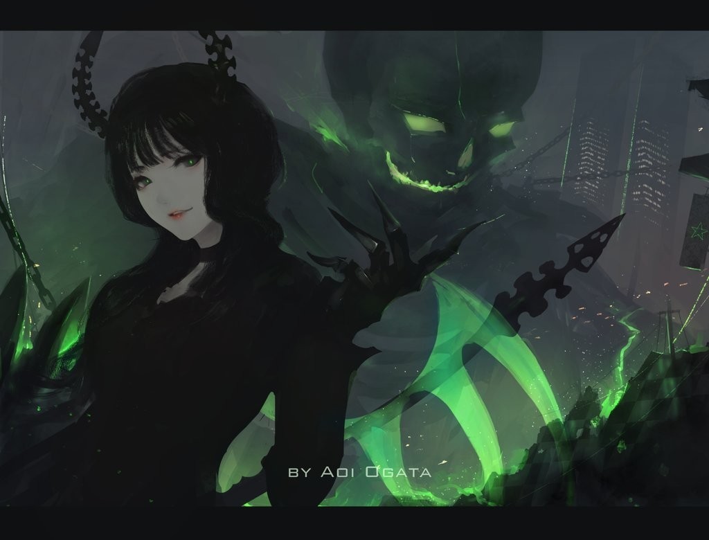 Dead Master - Арт, Рисунок, Dead Master, Black Rock Shooter, Aoi Ogata