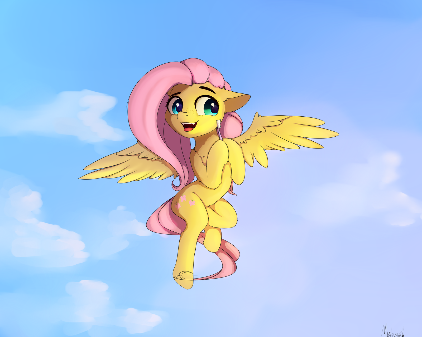 Toothbrush by Miokomata - My little pony, Fluttershy, Miokomata