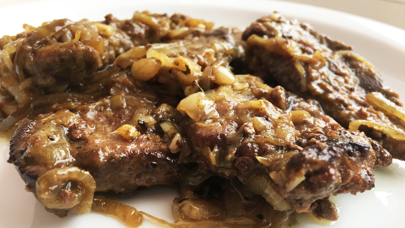 Delicious and tender liver with onions - My, Cooking, Recipe, Video recipe, Men's cooking, Photorecept