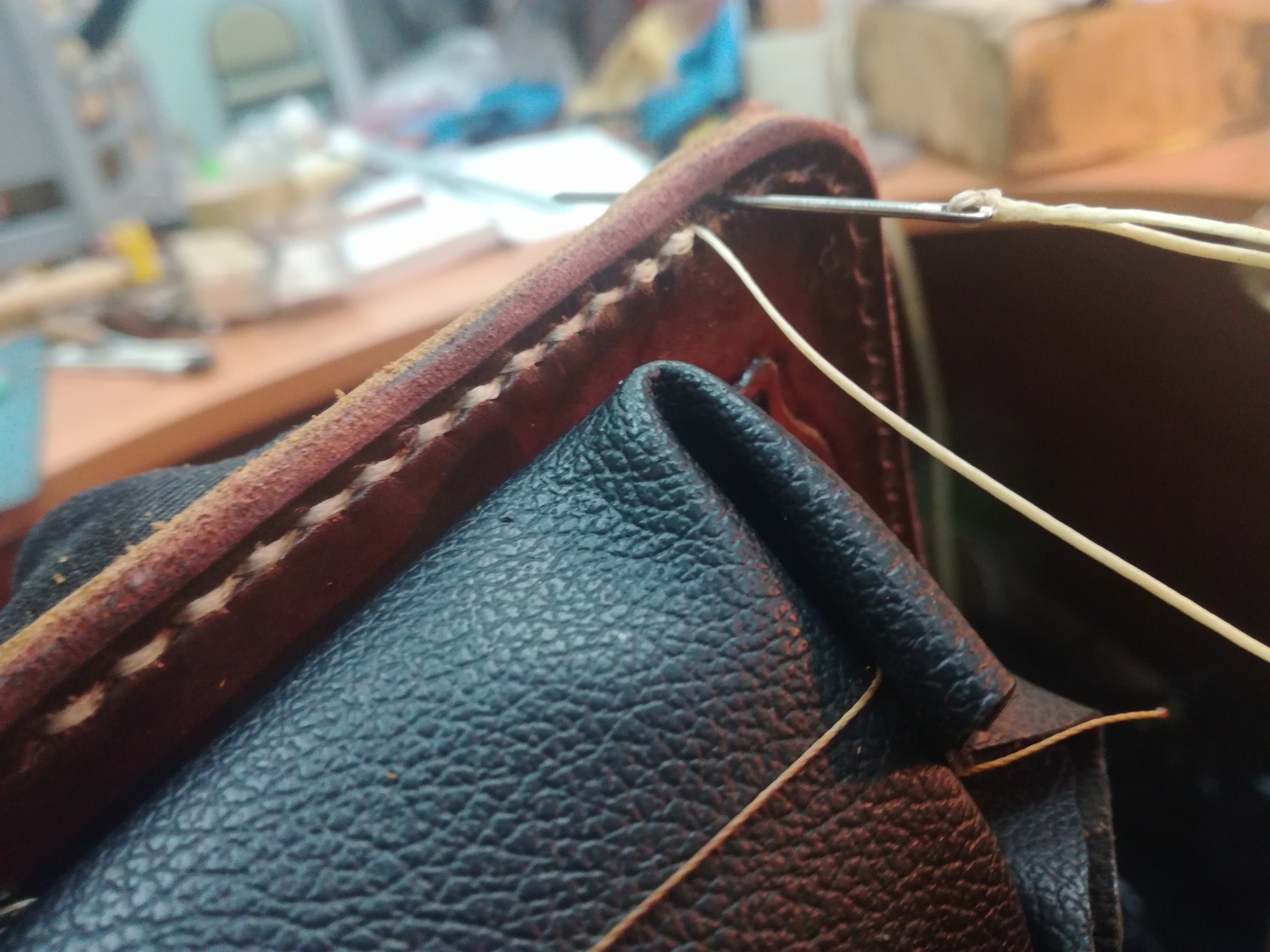 New wallet - My, Leather, Handmade, Longpost, With your own hands, Wallet, Video