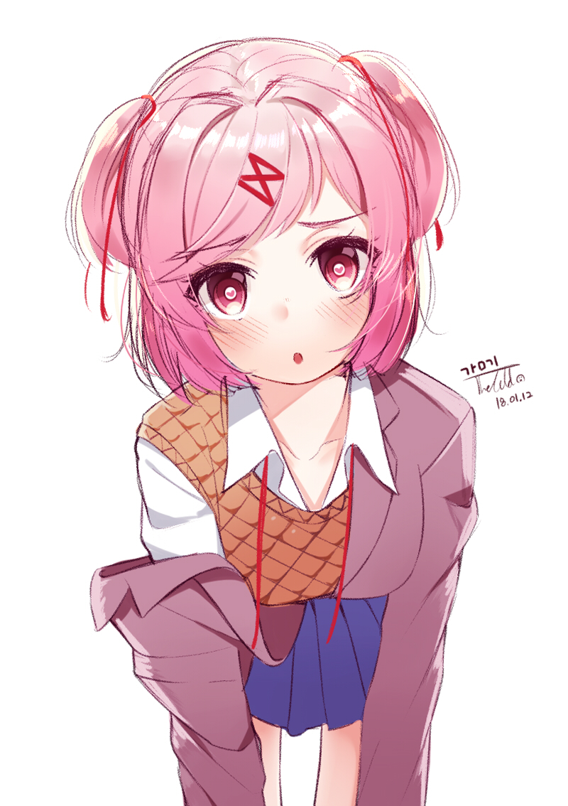 Doki Doki! - Doki Doki Literature Club, Anime art, Natsuki, Anime, Visual novel, Not anime, Longpost