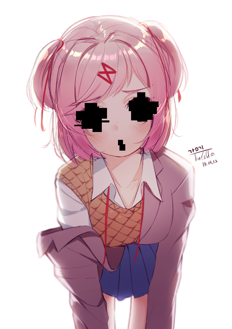 Doki Doki! - Doki Doki Literature Club, Anime art, Natsuki, Anime, Visual novel, Not anime, Longpost