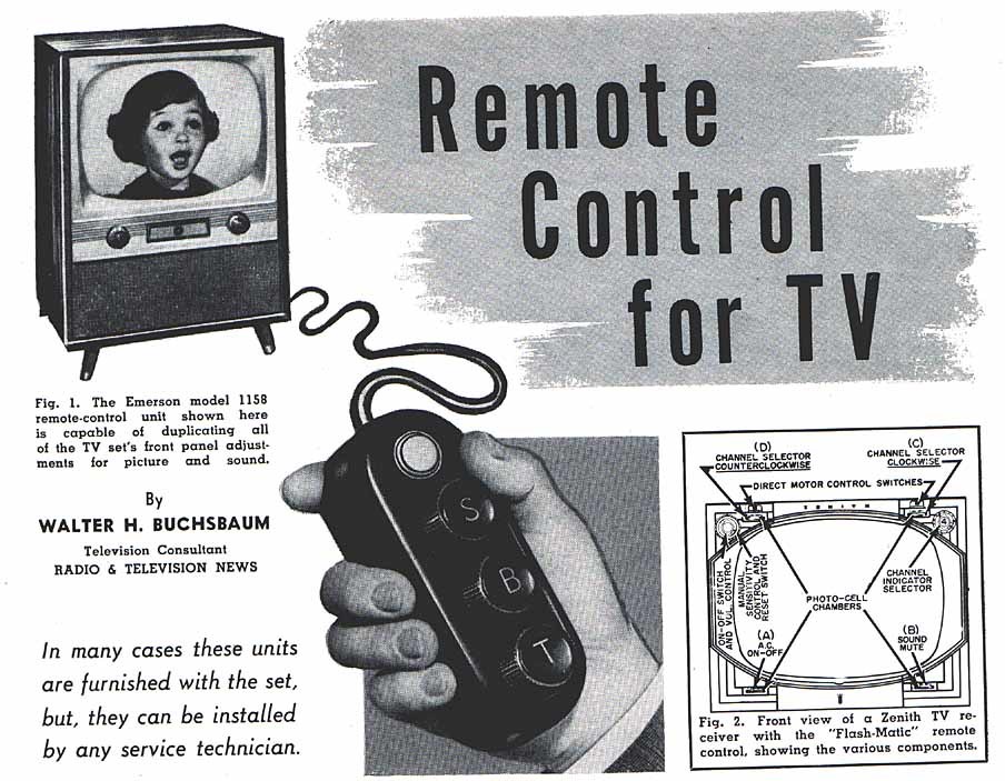 The first TV remotes - TV remote, Technics, Story, Technologies, Video, Longpost