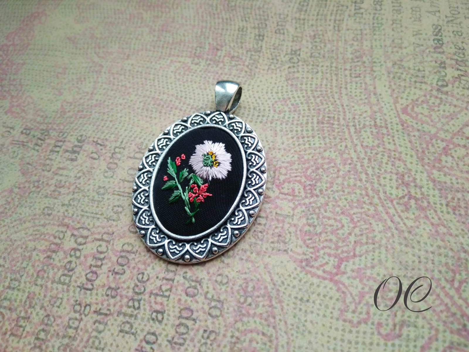 Miniature embroidery in jewelry - My, Embroidery, Decoration, Pendant, Handmade, Needlework, Longpost