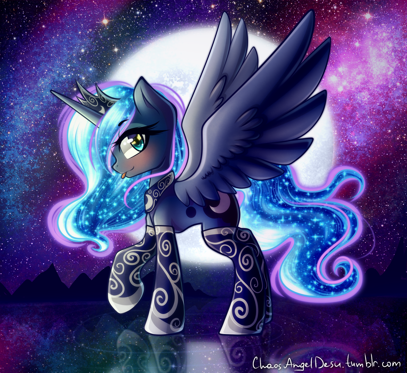 Just thought of something... - My little pony, PonyArt, Princess luna, Chaosangeldesu