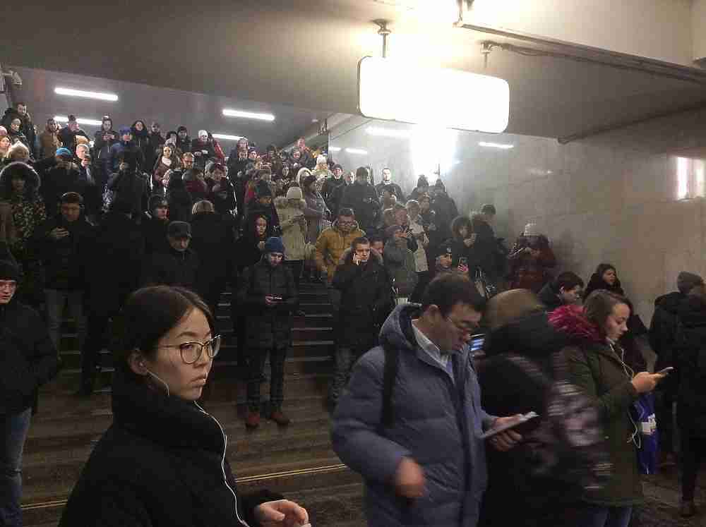 Collapse on the purple line of the Moscow metro: photo of eyewitnesses - Moscow, Metro, State of emergency, Transport collapse, Longpost, The photo