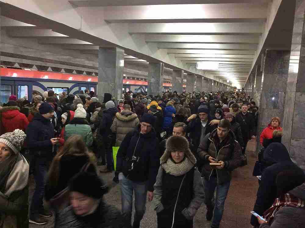 Коллапс на фиолетовой ветке московского метро: фото очевидцев - Москва, Метро, ЧП, Транспортный коллапс, Длиннопост, Фотография