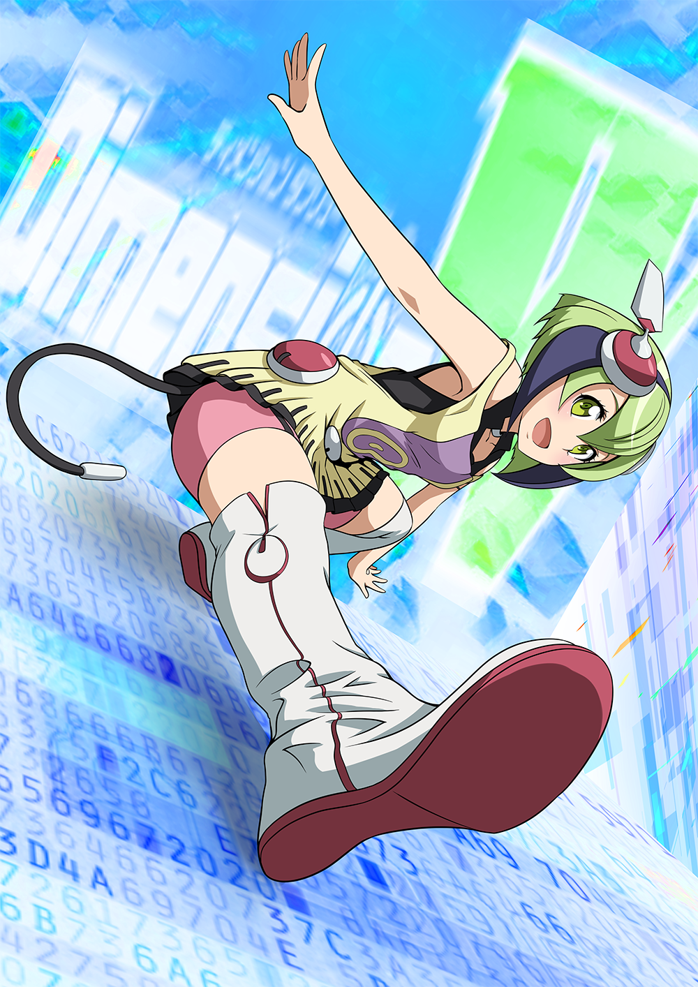 Yurizaki Mira - Dimension w, Anime art, Anime, , Longpost