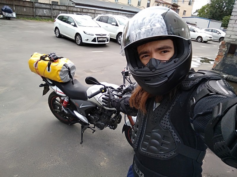 To the village to visit my grandfather, or a solo trip from the Leningrad region to the Saratov region on the Stels Flame 200 ... Under water - My, Motorcycles, Rain, Motorcycle travel, Dalnyak, Bikepost, Tambov, Saratov region, Stels Flame 200, Longpost, Moto