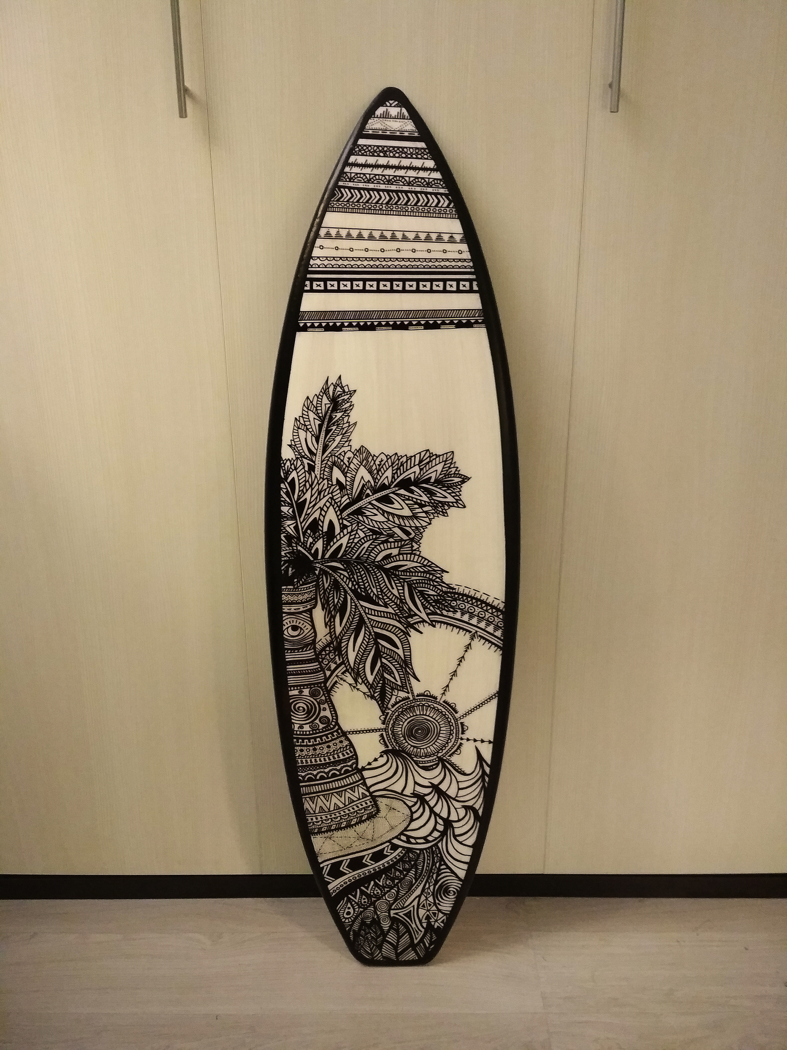 Decorative surfboard for your interior :) - My, Surfing, Interior, Interior Design, Art, Hobby, Thank you, Longpost