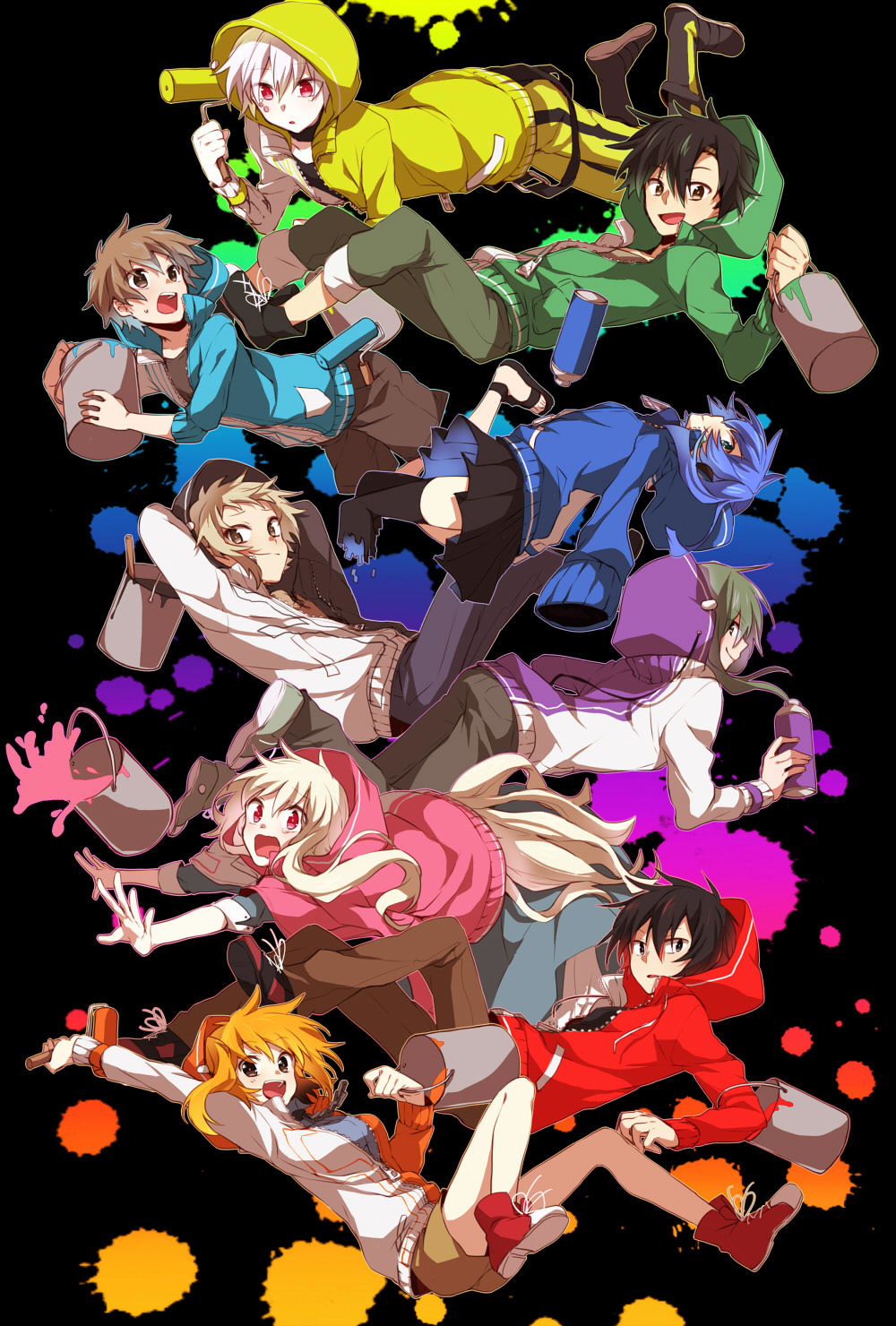 Mekakucity Actors - Аниме, Mekakucity Actors, Anime Art, Длиннопост