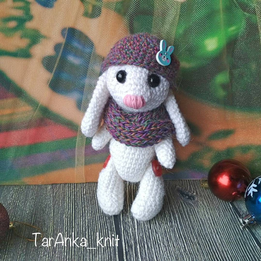 hare - My, Amigurumi, Knitting, Crochet, Knitted toys, Hare, Longpost