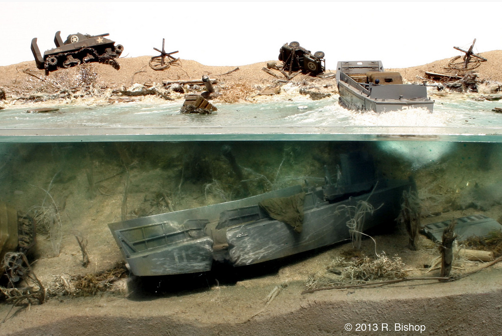 Water - Stand modeling, , Diorama, The Second World War, Normandy landings, The photo, Longpost