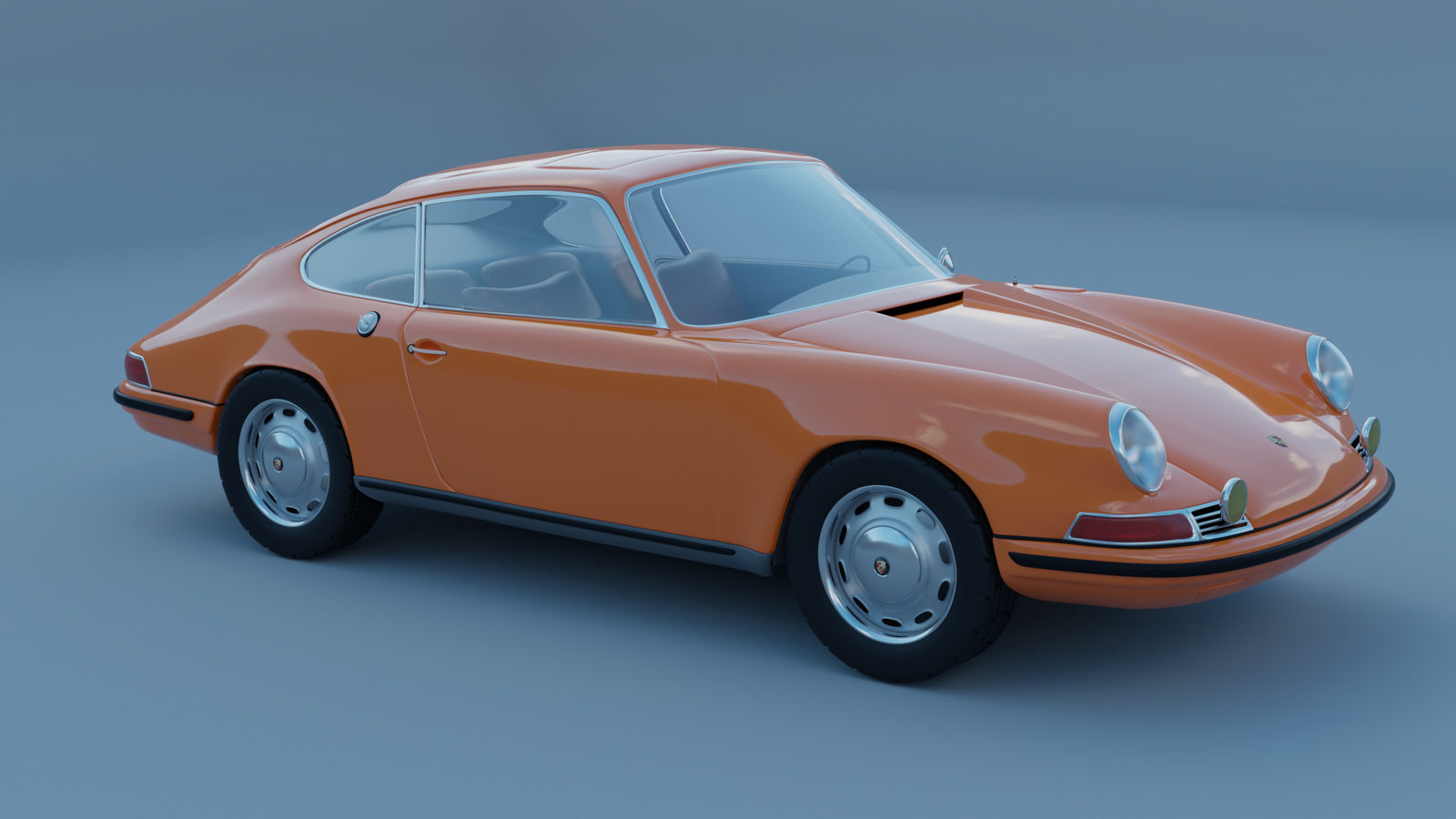 Porsche 911 1967 (901) - My, 3D, Blender, Render, Longpost, Porsche