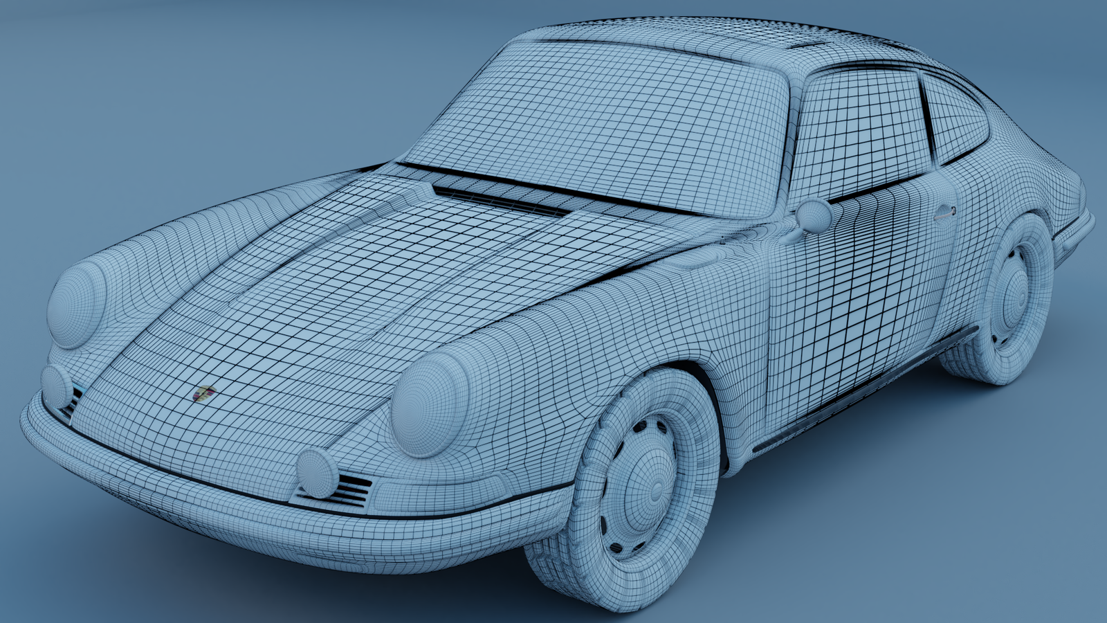 Porsche 911 1967 (901) - My, 3D, Blender, Render, Longpost, Porsche