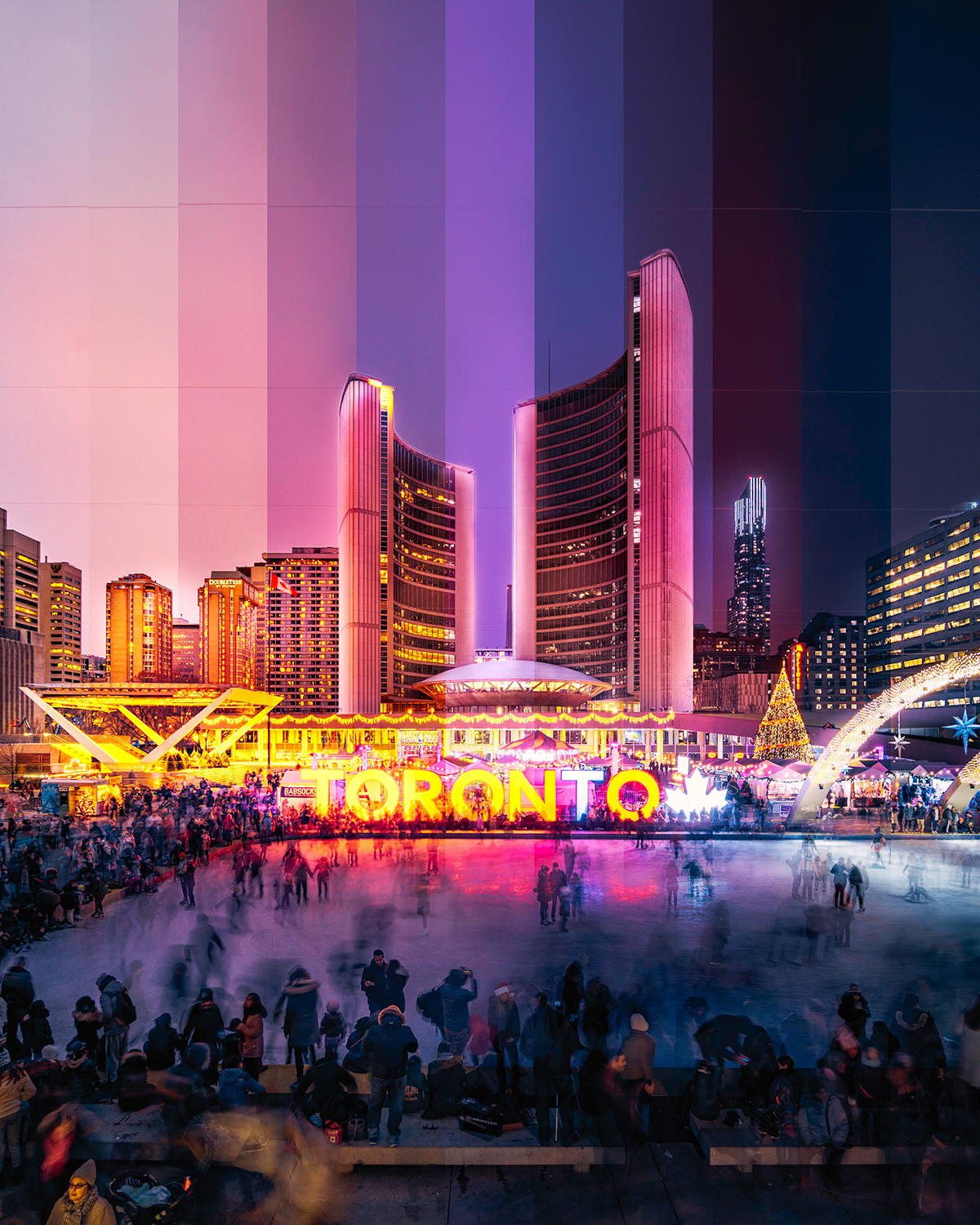 Toronto timeslice - My, Toronto, The photo, Photoshop master, Таймлапс, Canada, Sony, pros, Longpost