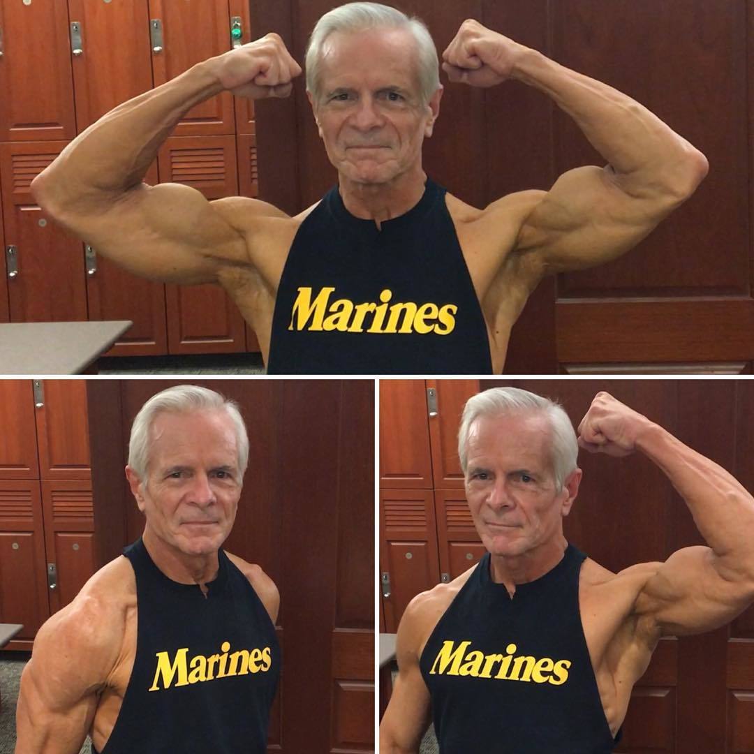 67-year-old athlete Bill Hendrix - Sport, Athletes, Gym, Workout, Elderly, Brad Pitt, Big jackpot, Motivation, GIF, Longpost