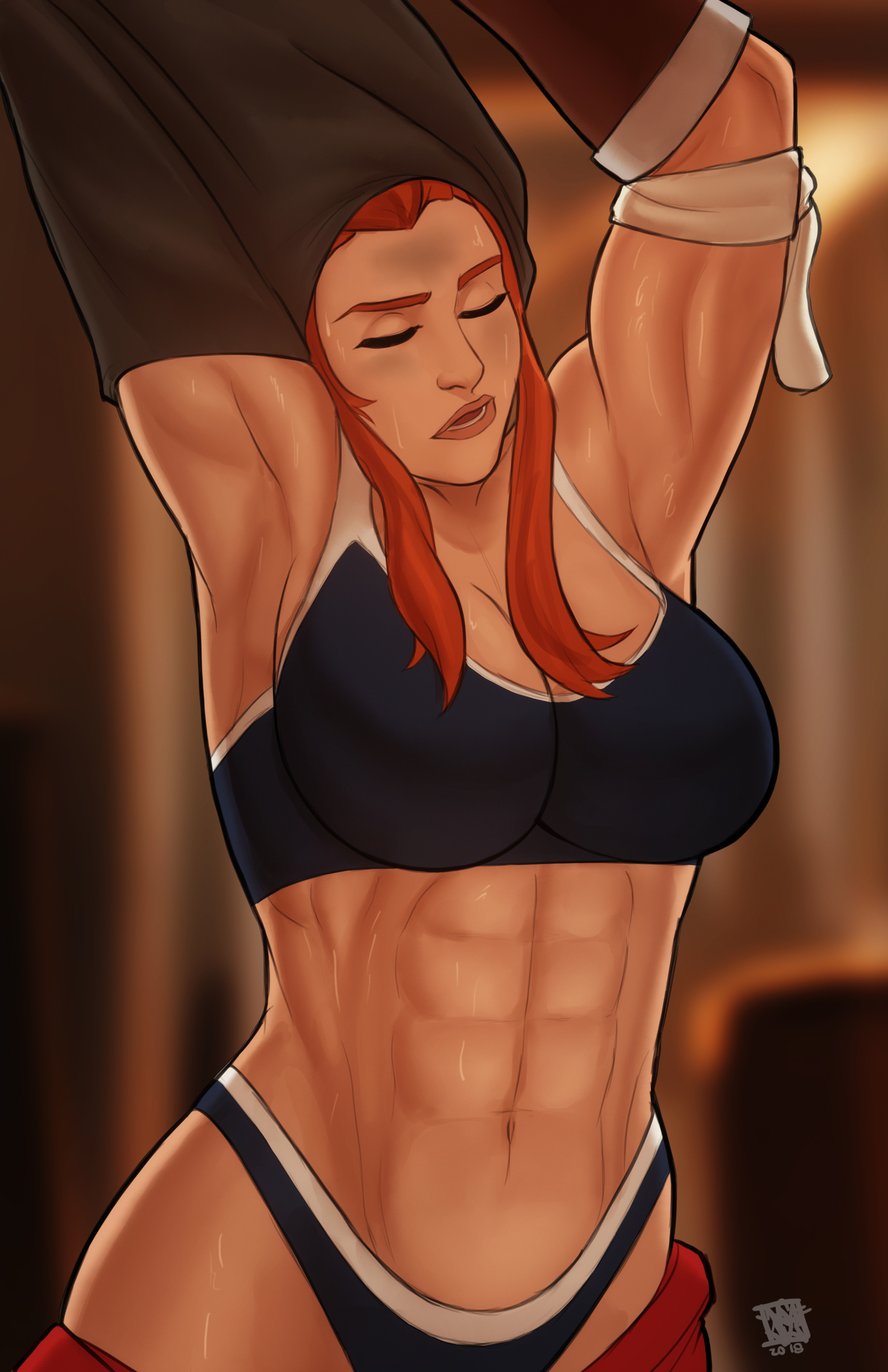 Brigitte Lindholm - NSFW, Naavs, Art, Strong girl, Brigitte, Overwatch, Hand-drawn erotica, Sports girls, Longpost