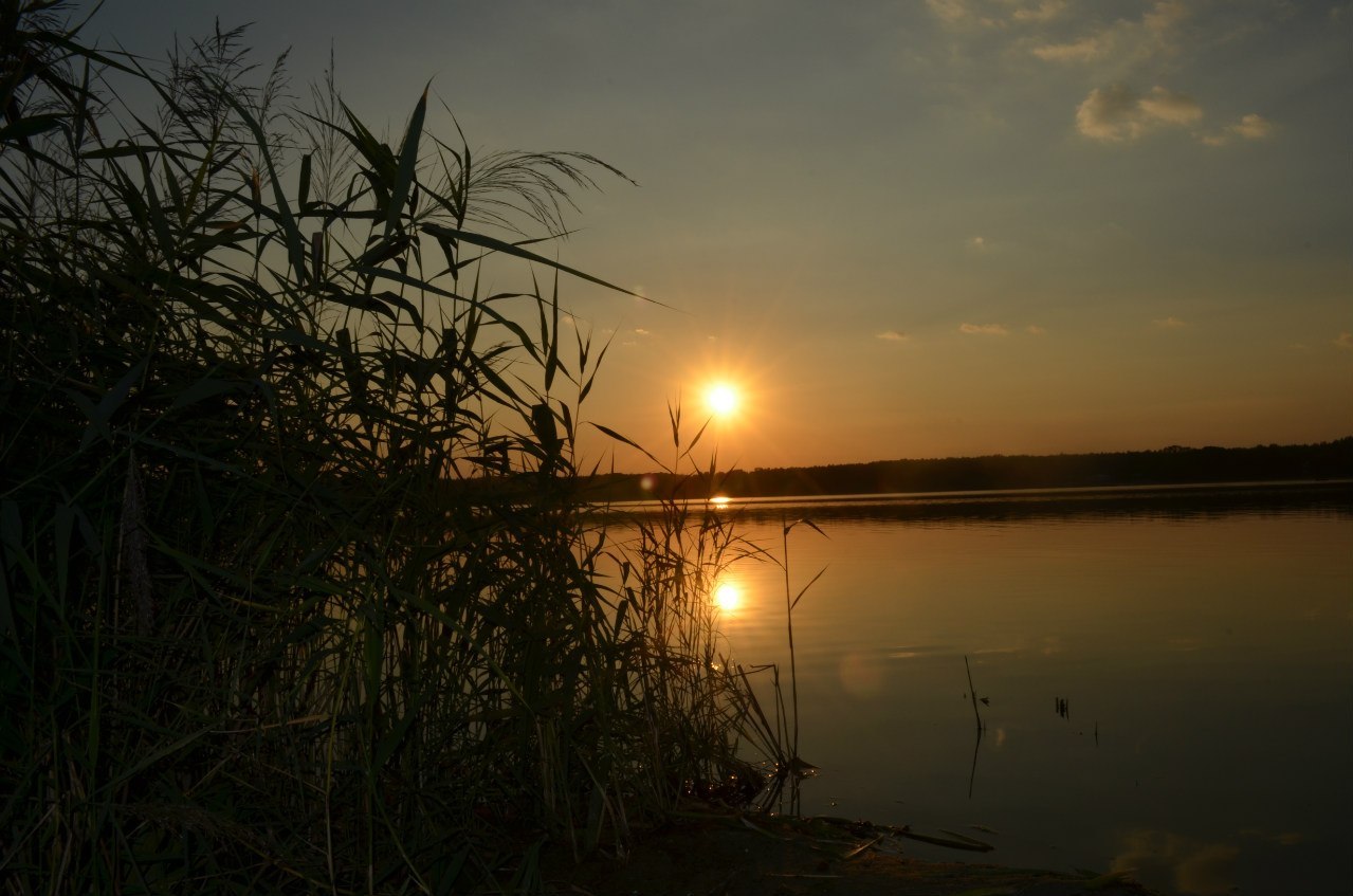 Sunset on the lake - My, Sunset, Spring, Lake, Beautiful view, Longpost