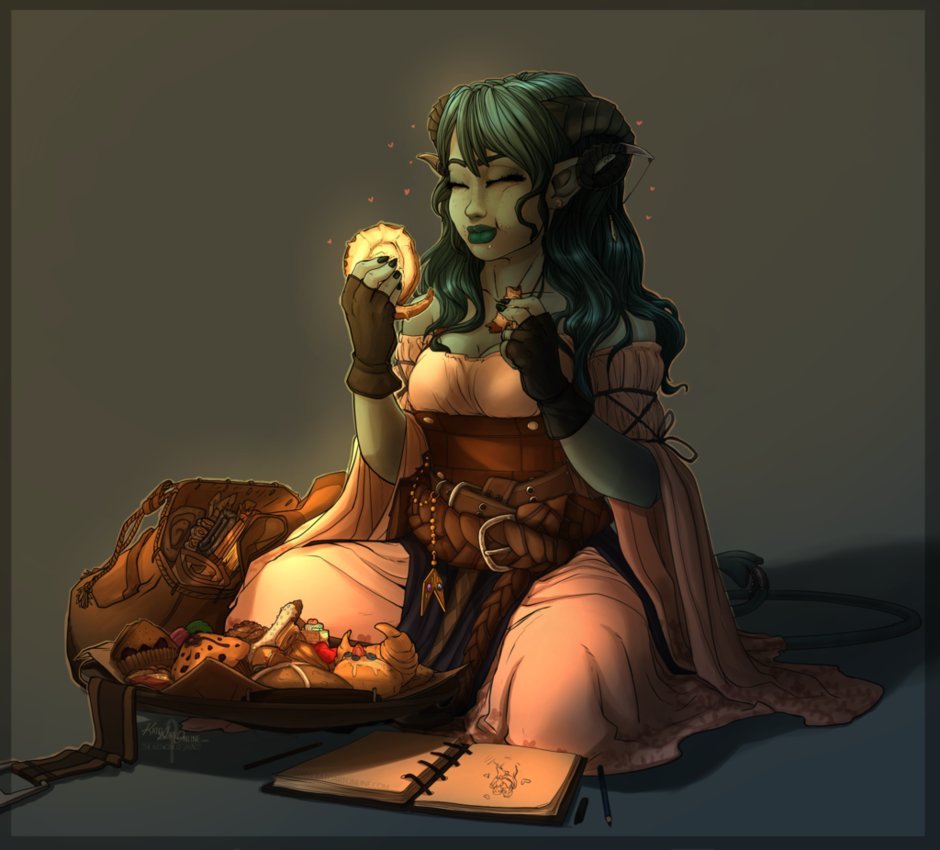 Critical Role: Pastry Cleric - Deviantart, Art, Drawing, Girls, Fantasy, Demon