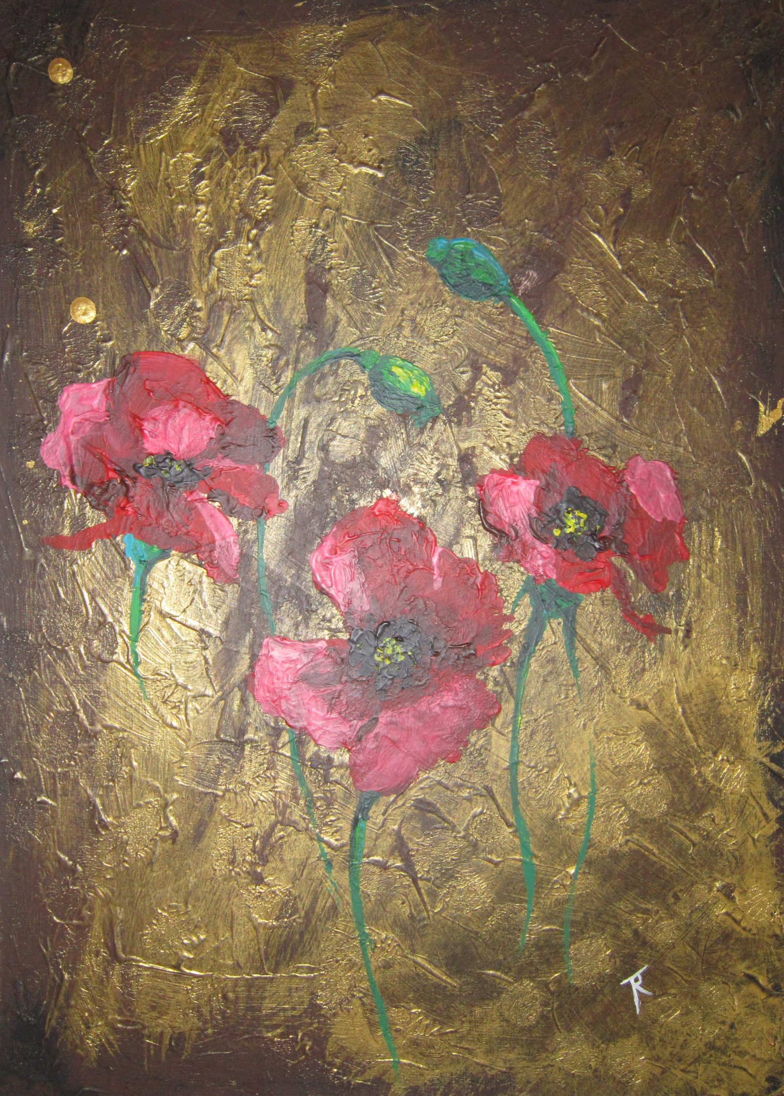 Poppies - My, Acrylic, Poppy, , Canvas