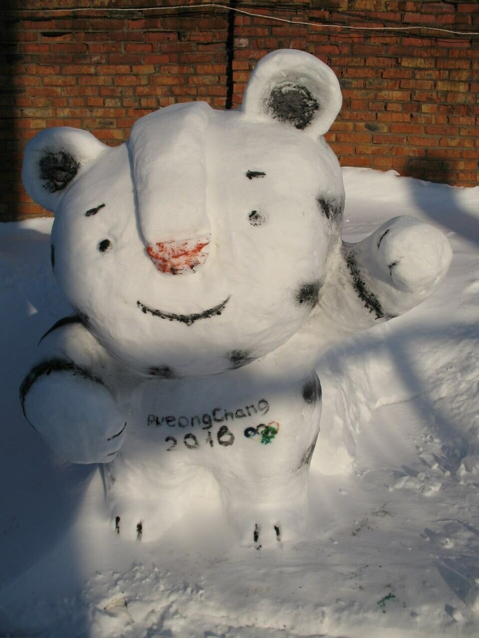 Ice figures in honor of the 2018 Olympics - Olympiad 2018, Ice sculpture, Zone, Longpost