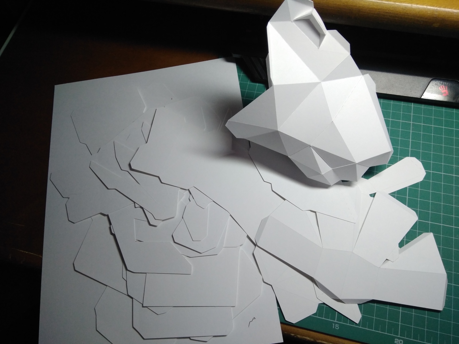 How papercraft figures are created. - My, Alpaca, Papercraft, Paper products, , With your own hands, Longpost