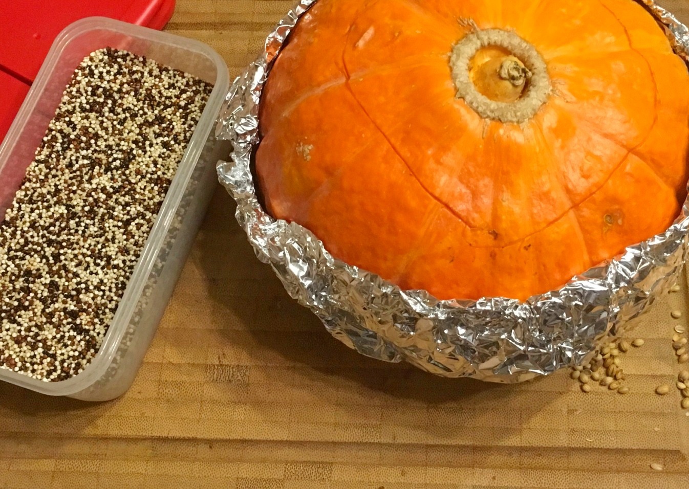 Pumpkin stuffed with spicy lamb - My, Pumpkin, Stuffing, , Longpost