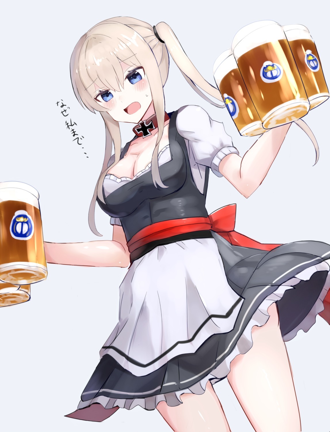 Do you want a beer? - , Anime art, Anime, Anime girls, Kantai collection, Graf Zeppelin